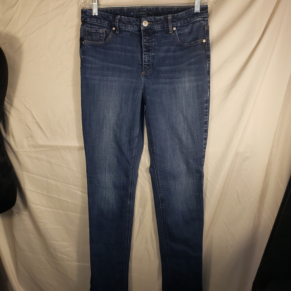 Chico's So Slimming Ankle Dark Blue Skinny Jeans - Chico's 1.5